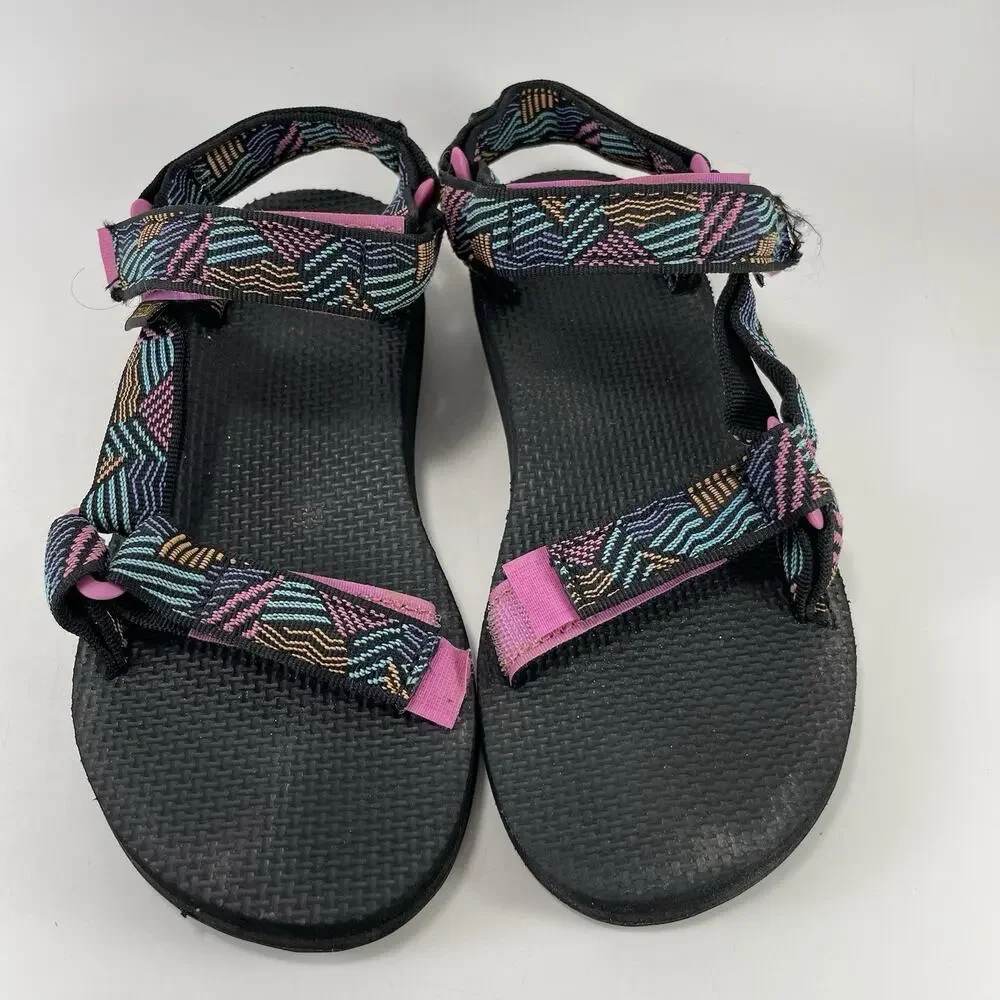 Teva Original Universal Womens Size 6 Multi Pink Retro Strappy Sport Sandal